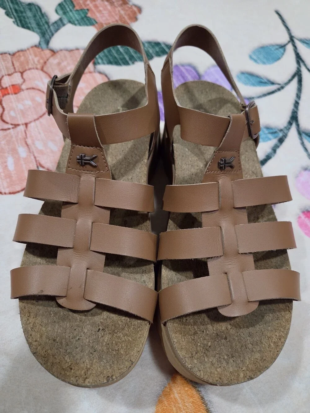 Kuru LOMA Jarvi Platform Sandals Toffee Sand Size 10